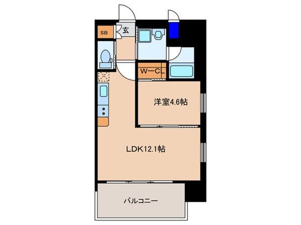 プレジオ天神橋ＡＳＩＡＮの物件間取画像